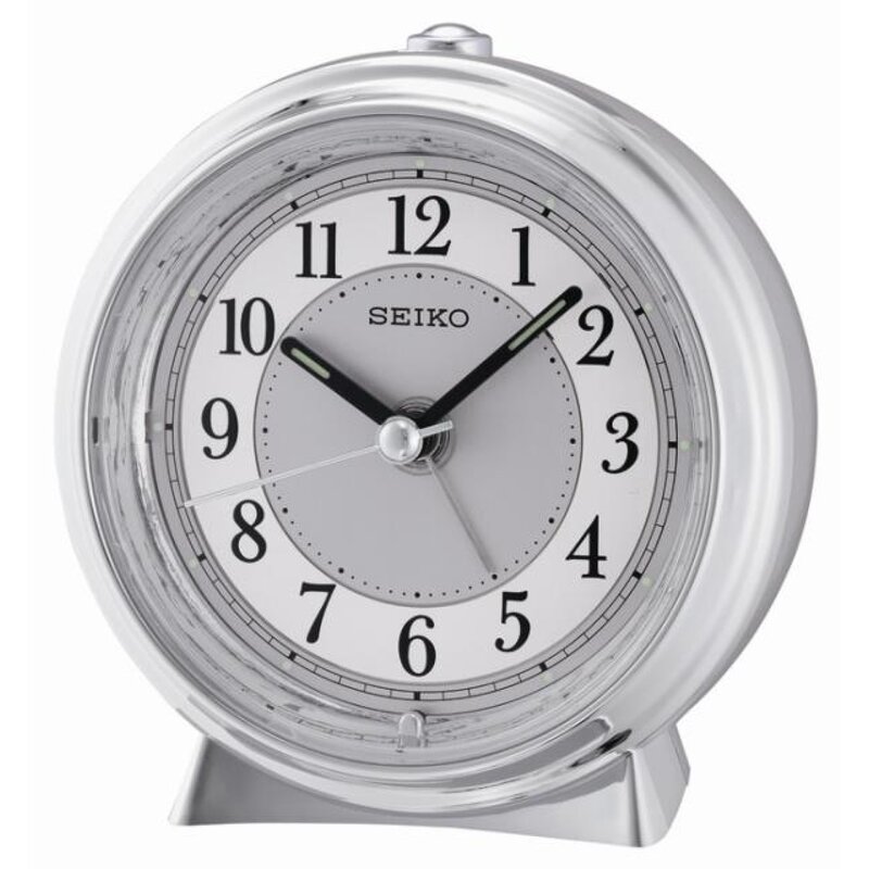 Seiko Analog Quartz Alarm Tabletop Clock in Silver Wayfair